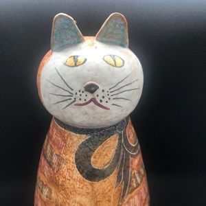 Ceramic pottery cat from Italy
